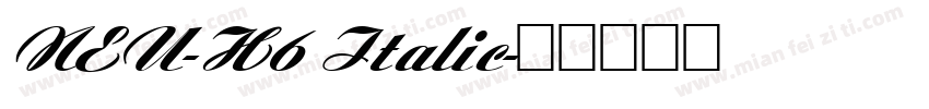 NEU-H6 Italic字体转换